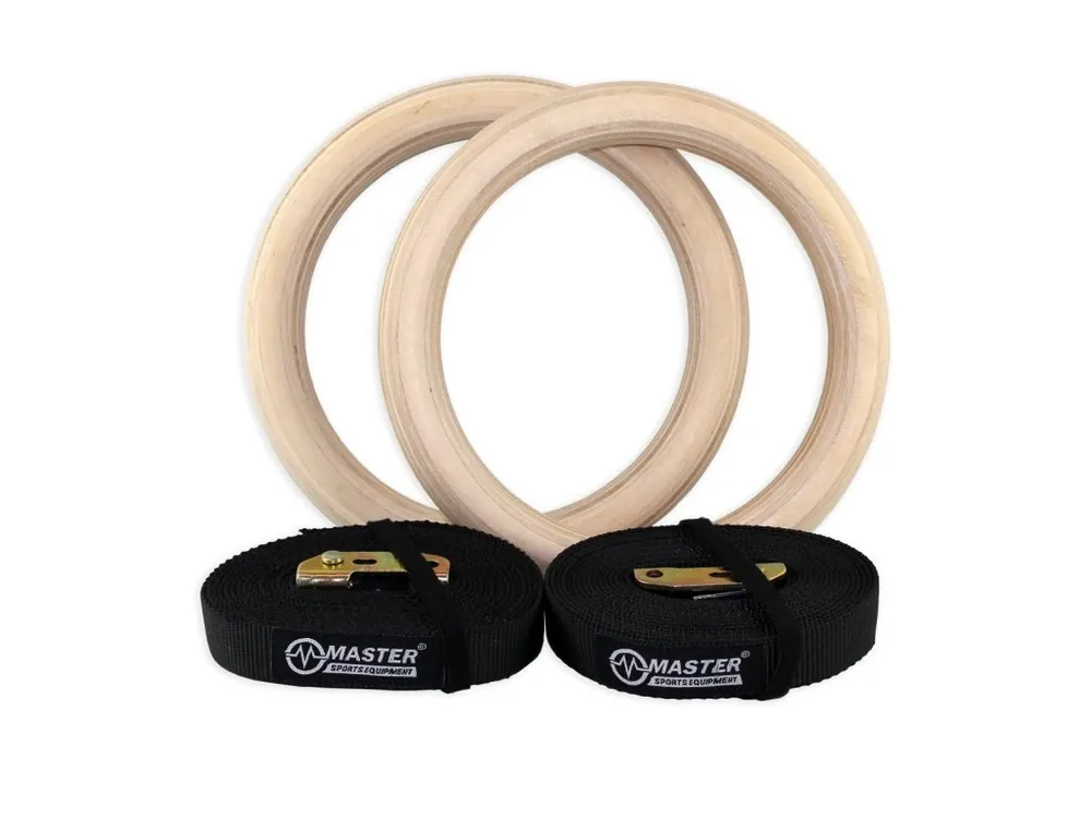 Dřevěné gymnastické kruhy MASTER průměr 23 cm Horká Nabídka
