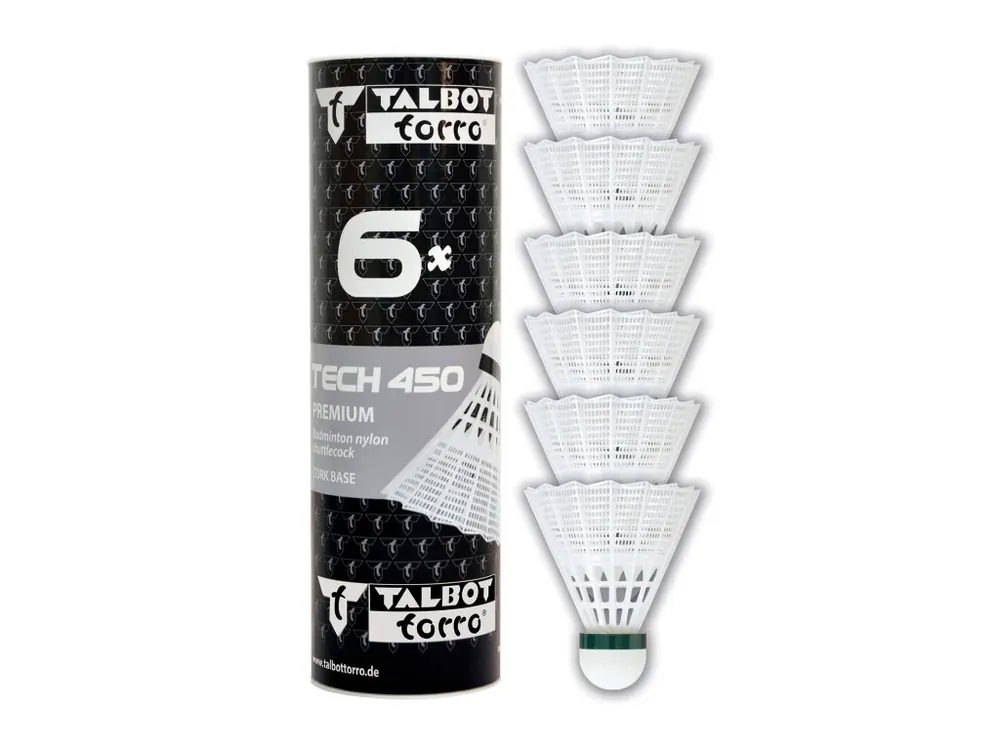 Expresní Doručení Badmintonové míčky TALBOT TORRO Tech 450 Slow 6ks - bílé