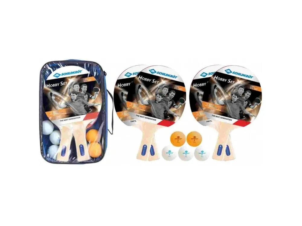 Rychlé Dodání Set na stolní tenis SCHILDKROT Hobby Sopo pro 4 hráče