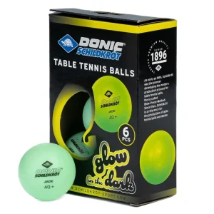 Míčky na stolní tenis SCHILDKROT Glow in the Dark Poly 40+ 6ks Novinka