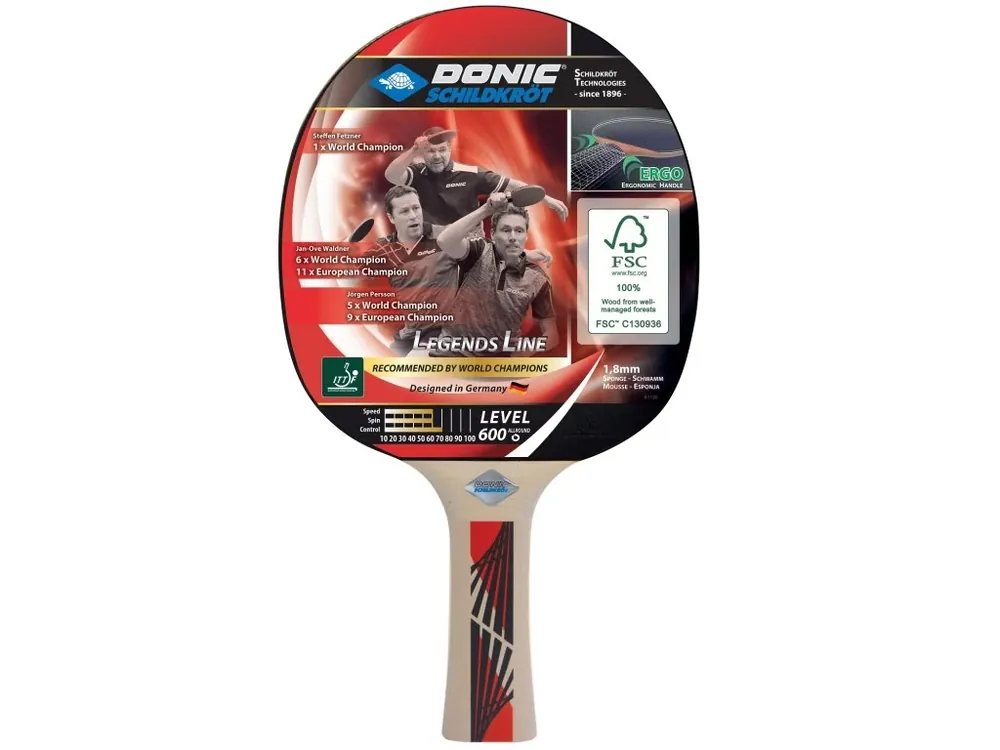 Pálka na stolní tenis DONIC Legends 600 FSC Ověřený