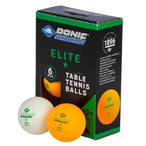 Koupit Online Míčky na stolní tenis DONIC Elite TT-Ball * 6ks - bílé a oranžové