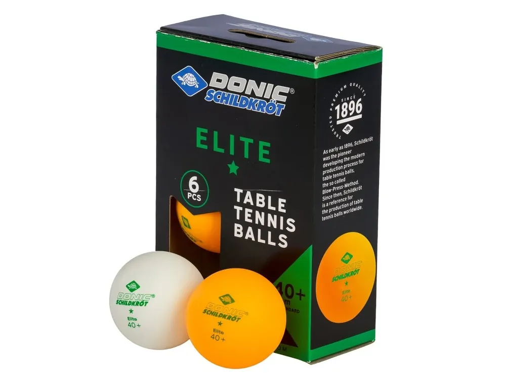 Koupit Online Míčky na stolní tenis DONIC Elite TT-Ball * 6ks - bílé a oranžové