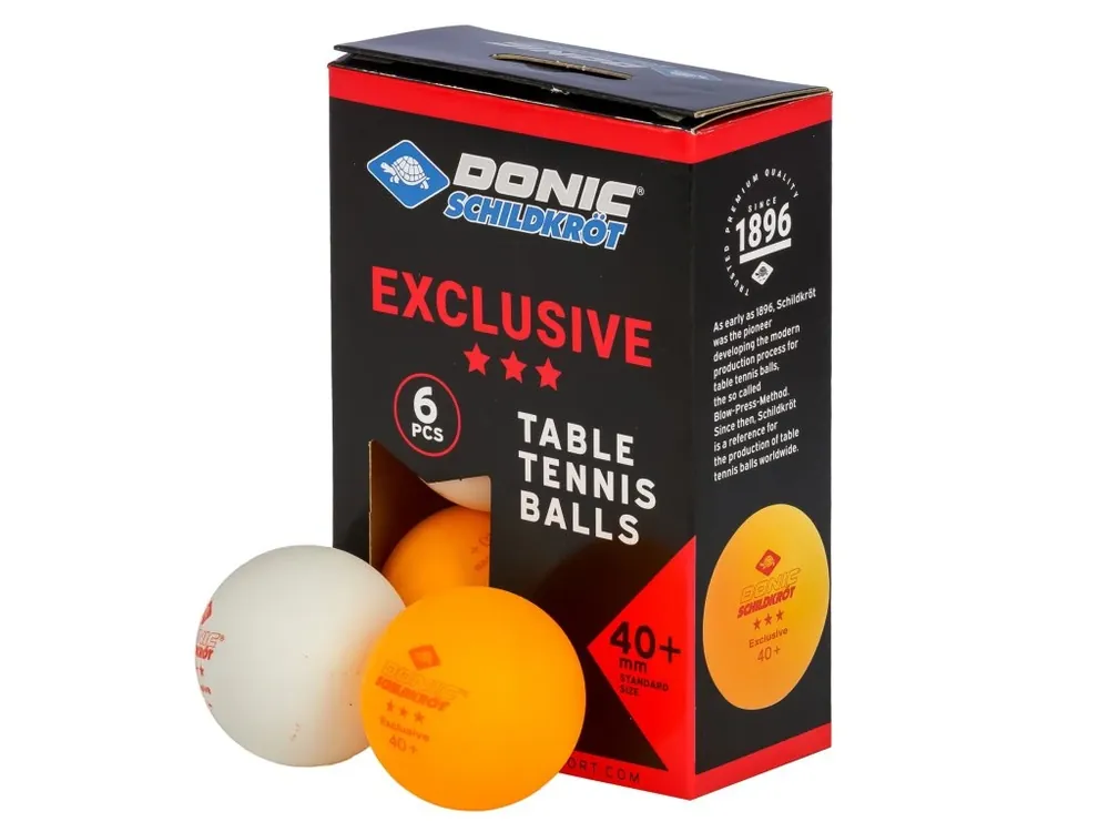 Míčky na stolní tenis SCHILDKROT Exclusive 3-star Poly 40+ 6ks Kup Teď