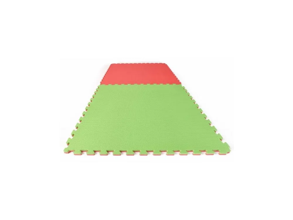 Tatami puzzle ECONO 1m x 1m x 2cm červeno-zelená Poslední Šance
