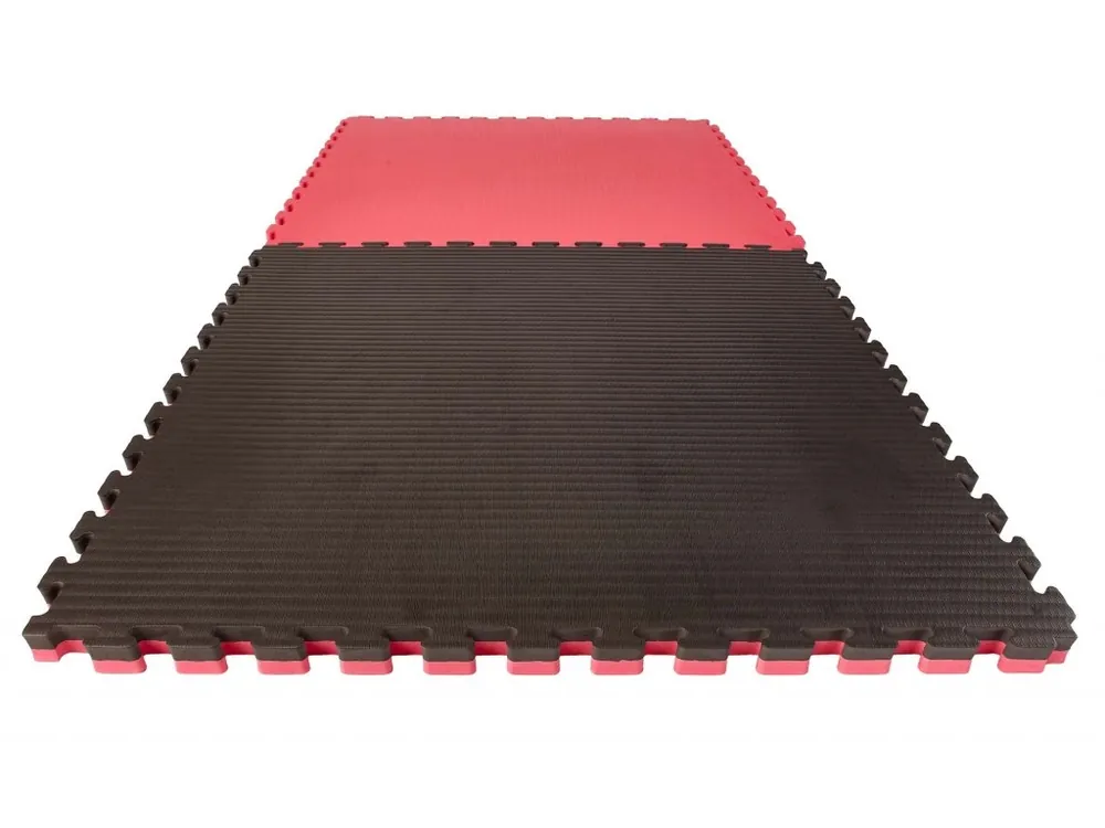 Tatami puzzle ECONO - 1m x 1m x 4cm - černo/červená Časově Omezené
