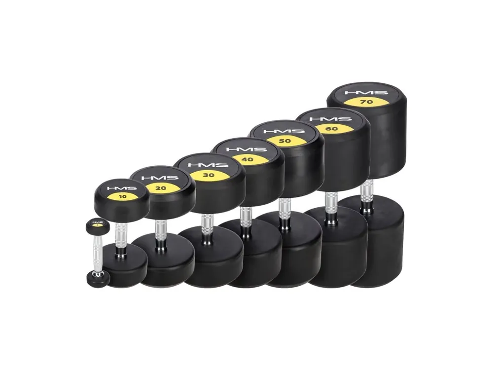 Autentický Pogumovaná jednoruční činka HMS HG Pro 27,5 kg