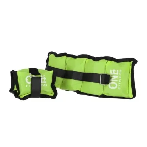 Zátěže na zápěstí a kotníky ONE FITNESS WW02 2 x 1,5 kg zelené Horká Nabídka