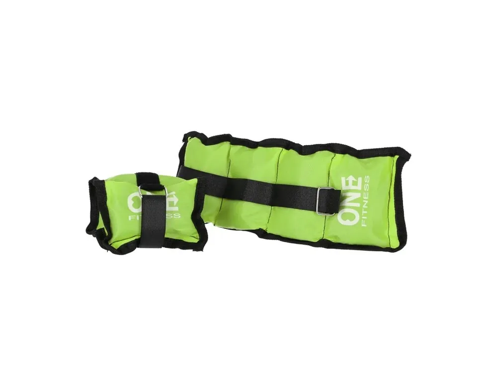Zátěže na zápěstí a kotníky ONE FITNESS WW02 2 x 1,5 kg zelené Horká Nabídka