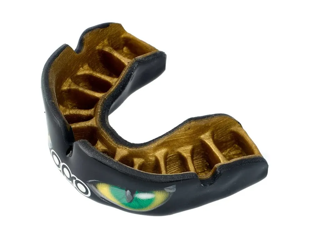 OPRO POWER FIT AGGRESSION EYES CHRÁNIČ ZUBŮ SENIOR BLACK/GOLD/GREEN Nakupujte Hned