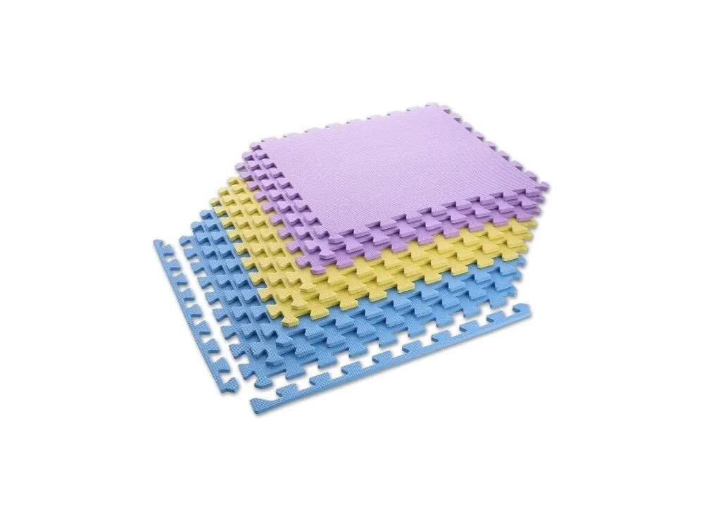 Ochranná puzzle podložka ONE Fitness MP10 žlutá-modrá-fialová Ověřený