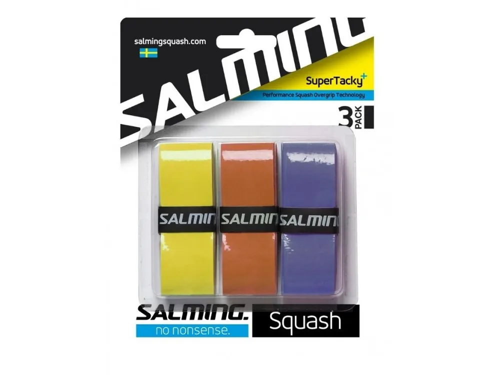 SALMING Squash SuperTacky+ OverGrip Mixed colours 3-pack Autentický