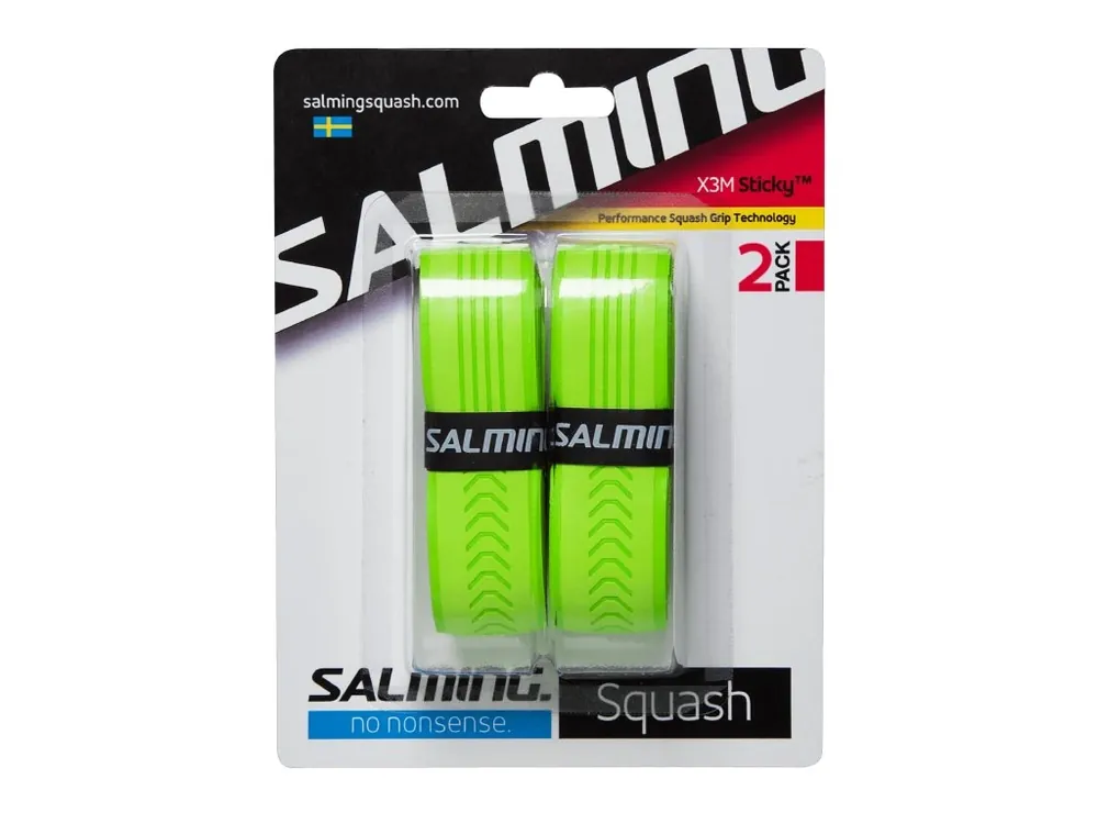 Aktuální SALMING Squash X3M Sticky Grip Lime Green 2-pack
