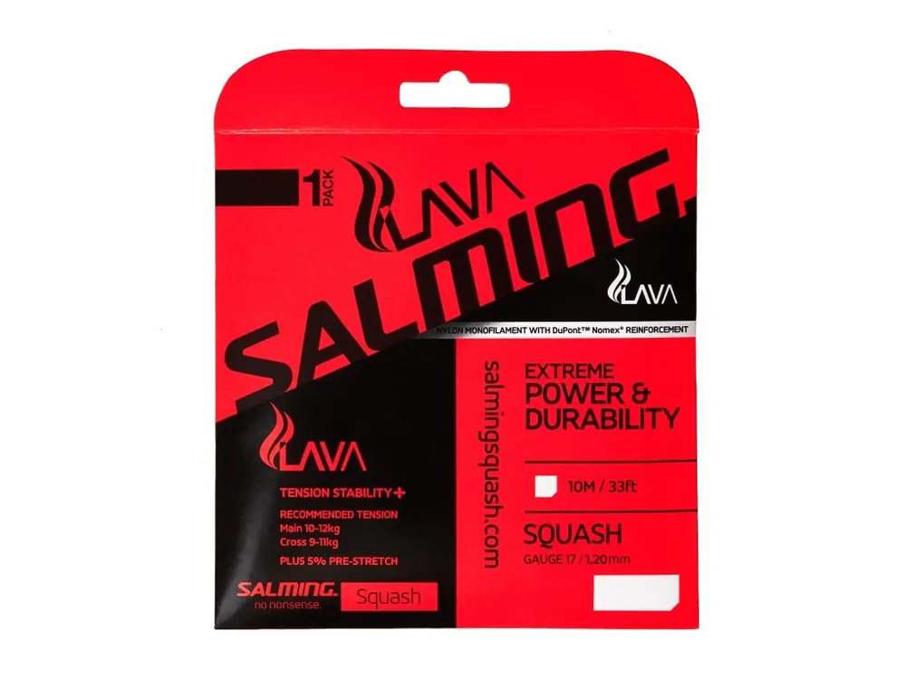 SALMING Lava String Single Red Single 10m Speciální Cena