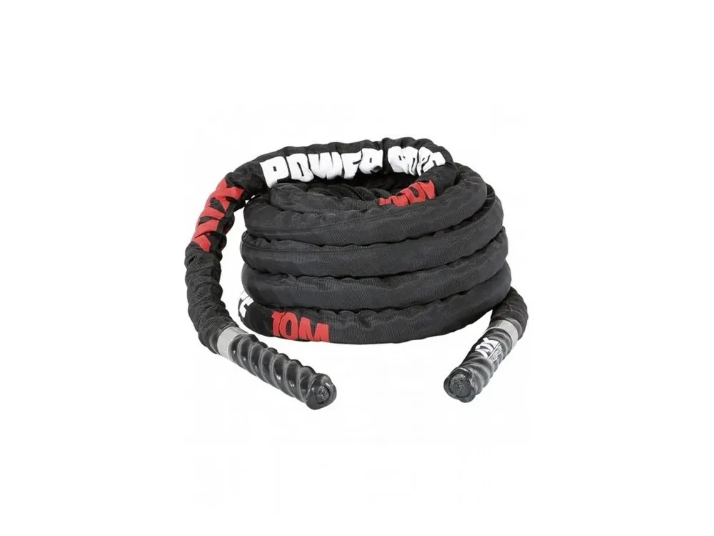 Pouze Dnes TRÉNINKOVÉ POSILOVACÍ LANO BATTLE ROPE 15m/15kg ČERNÉ