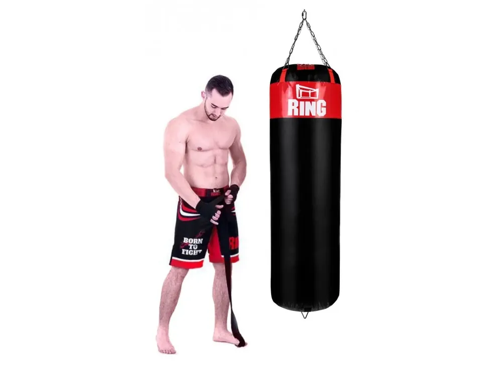 Sezónní Sleva Boxovací pytel 150 x 45 cm 50 kg RING SPORT KOLOS, záruka 3 roky, červený