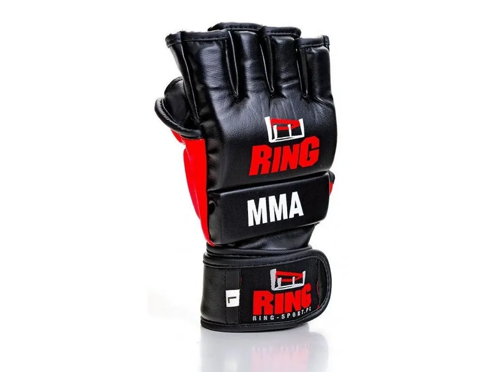 RING SPORT MMA rukavice Skaj černé Omezená Nabídka