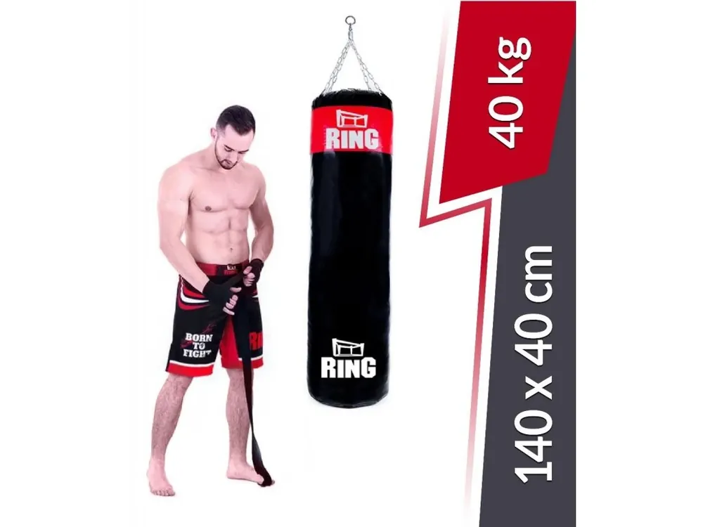 Aktuální OUTDOOR Boxovací pytel 140 x 40 cm 40 kg RING SPORT SUPER