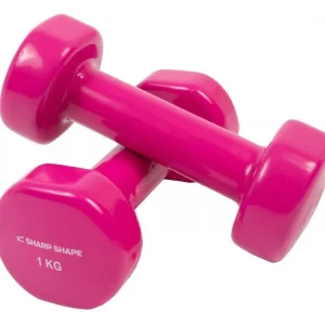 Činky set SHARP SHAPE Vinyl set 2 x 1kg Pink Zlevněný