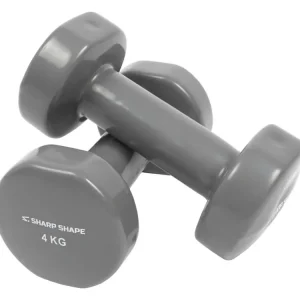 Hit Sezóny Vinylové činky Sharp Shape 2 x 4 kg šedé