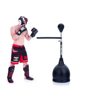 Jen Po Omezenou Doba Boxovací reflexní hruška s ramenem stojící černá RING SPORT