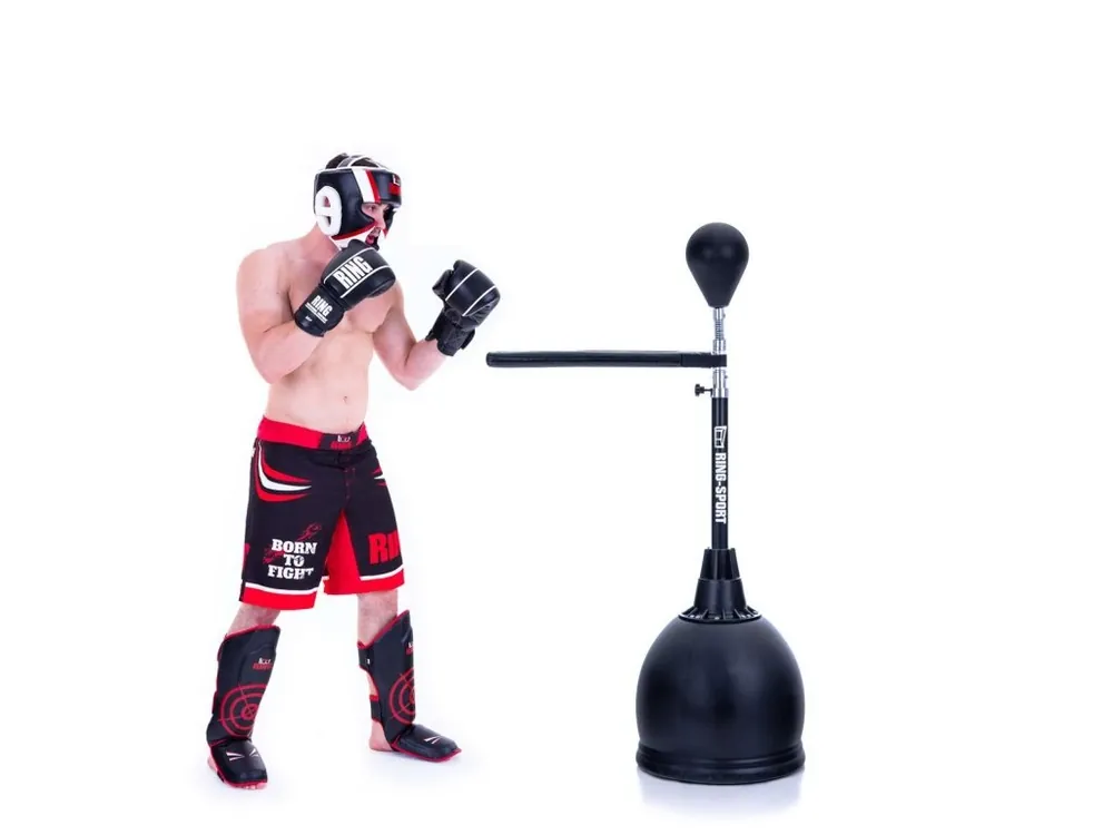 Jen Po Omezenou Doba Boxovací reflexní hruška s ramenem stojící černá RING SPORT