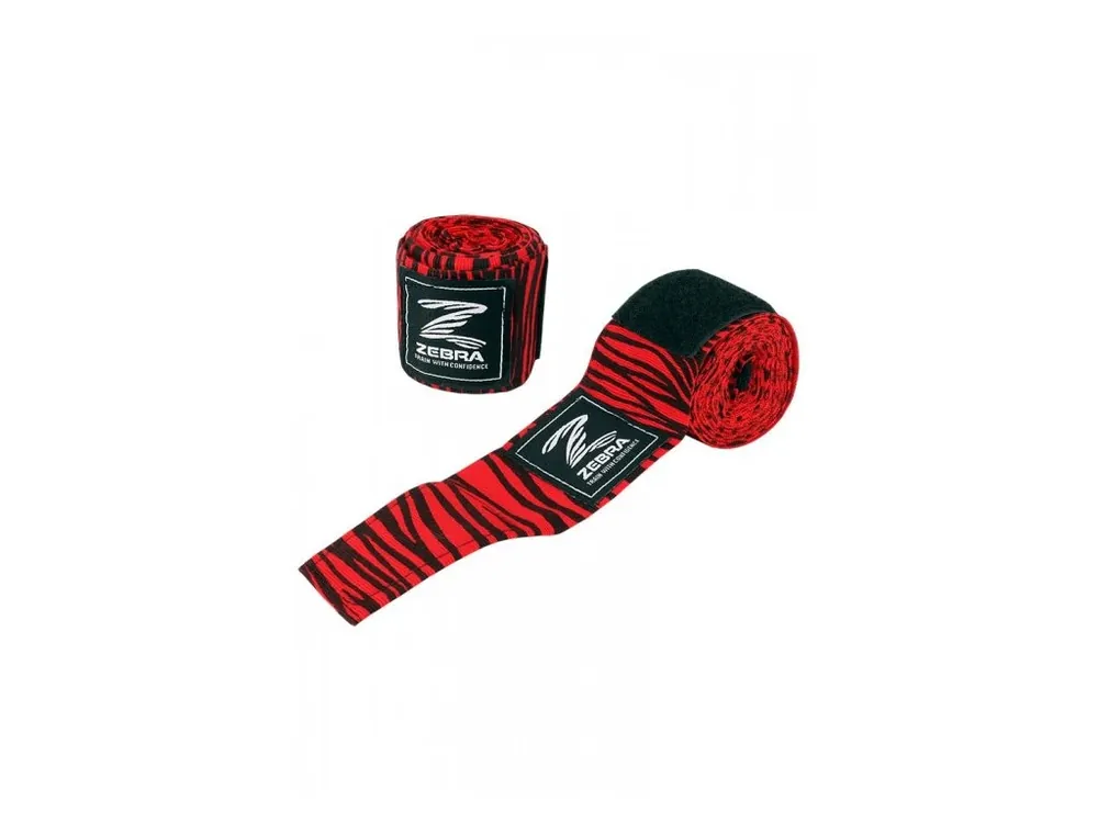 BOXERSKÉ BANDÁŽE ZEBRA 350CM RED Víkendová Akce