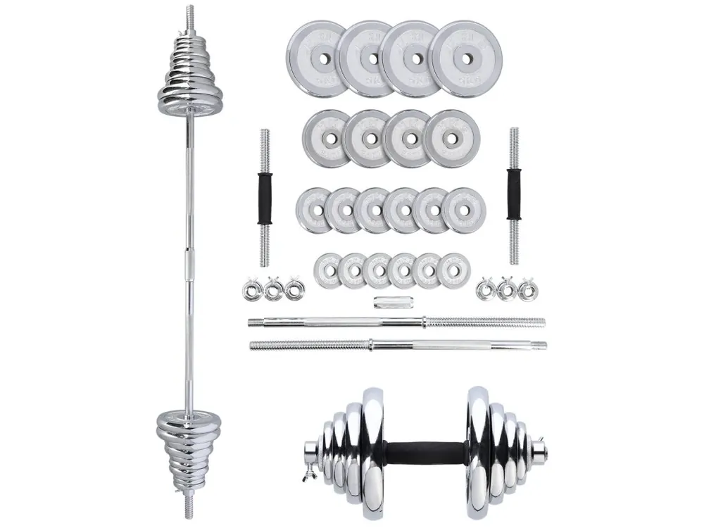 Přímo Od Výrobce Činkový set v kufru HMS STC50 2x25 kg, chrom