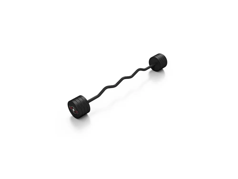 Autentický Lomená, obouruční činka MARBO MW-SG-35-L, 35 kg, černá