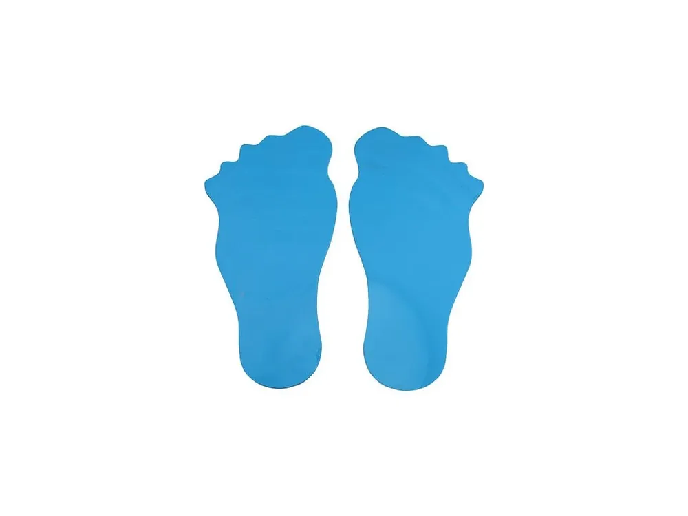 Oblíbený Feet značka na podlahu modrá