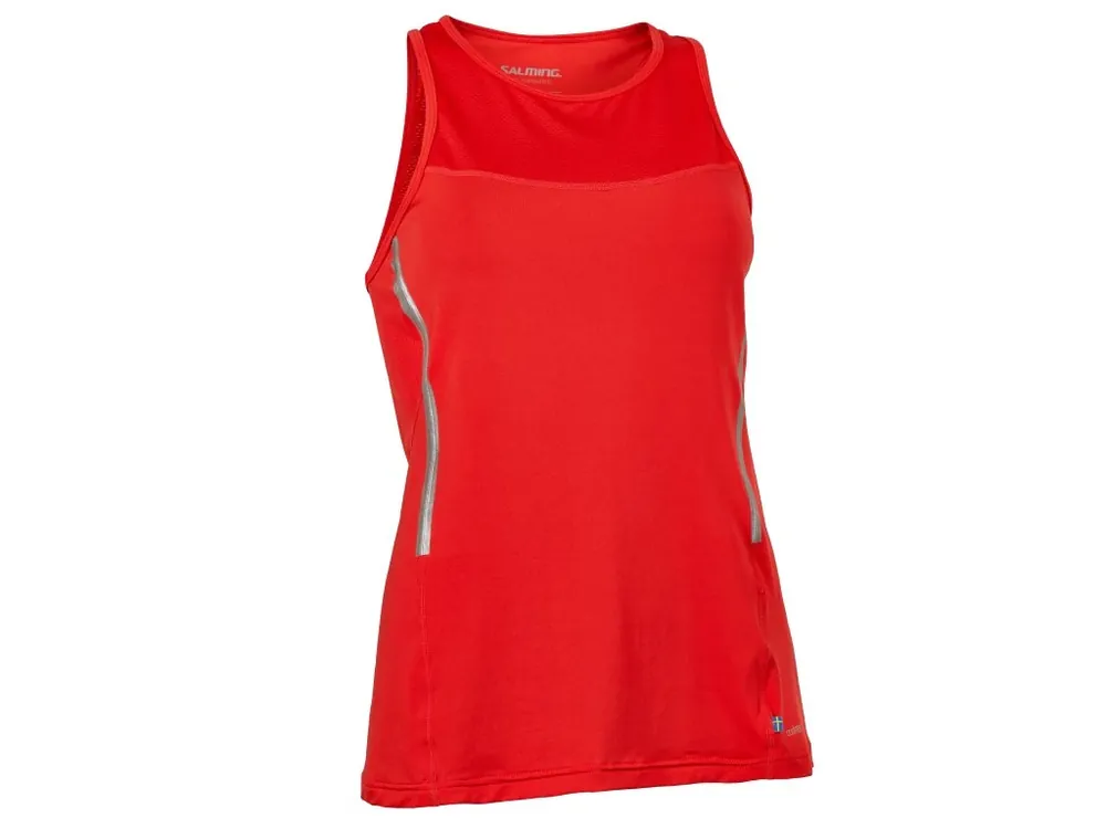 SALMING Run Laser Tank Women Poppy Red Melange Top Prodej
