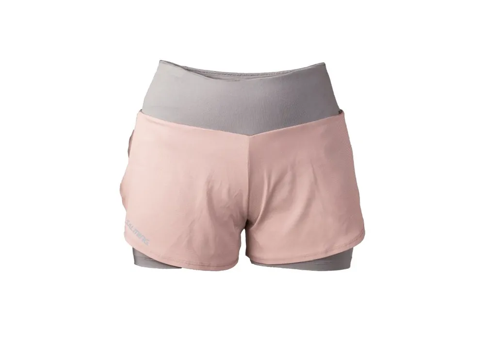 Sezónní Sleva SALMING Essential 2-in 1 Shorts Women DustyPink/Grey