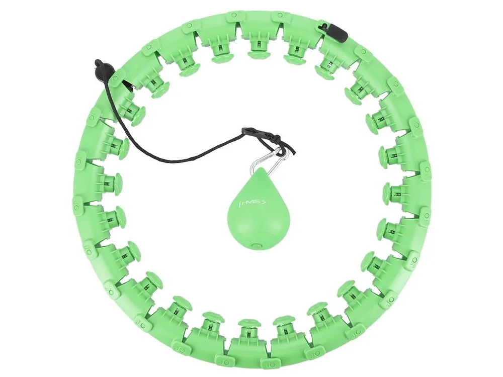 Masážní hula hoop HMS HHW12 plus size se závažím zelená Nejprodávanější