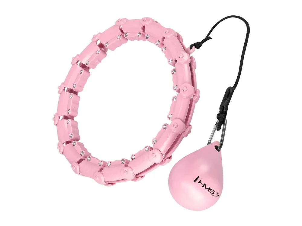 Víkendová Akce Masážní hula hoop HMS HHW02 se závažím růžová