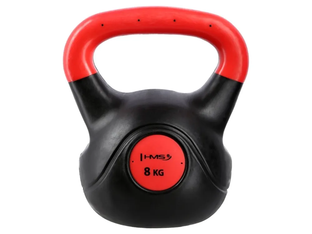 Sleva Kompozitový kettlebell HMS KPC08 Vin-Bell 8 kg červený