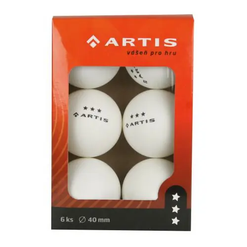 Vrácení Zdarma Míčky na stolní tenis ARTIS 3* - 6 ks
