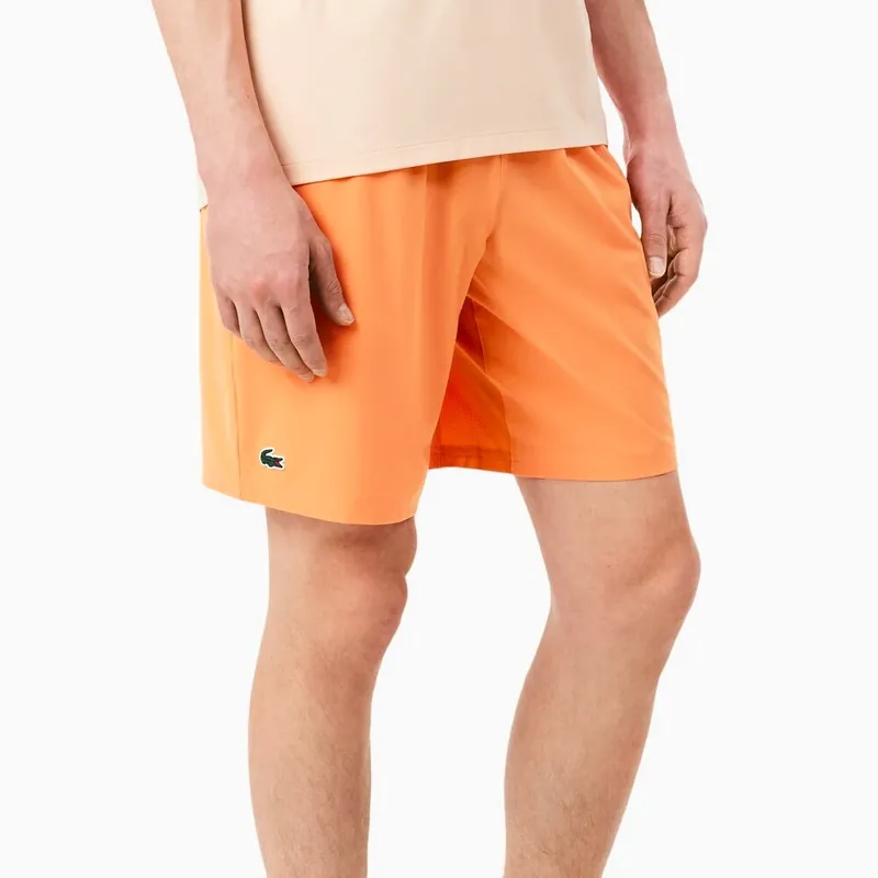 Pánské šortky Lacoste Novak Djokovic On Court Shorts Blossom/White L Vysoce Kvalitní
