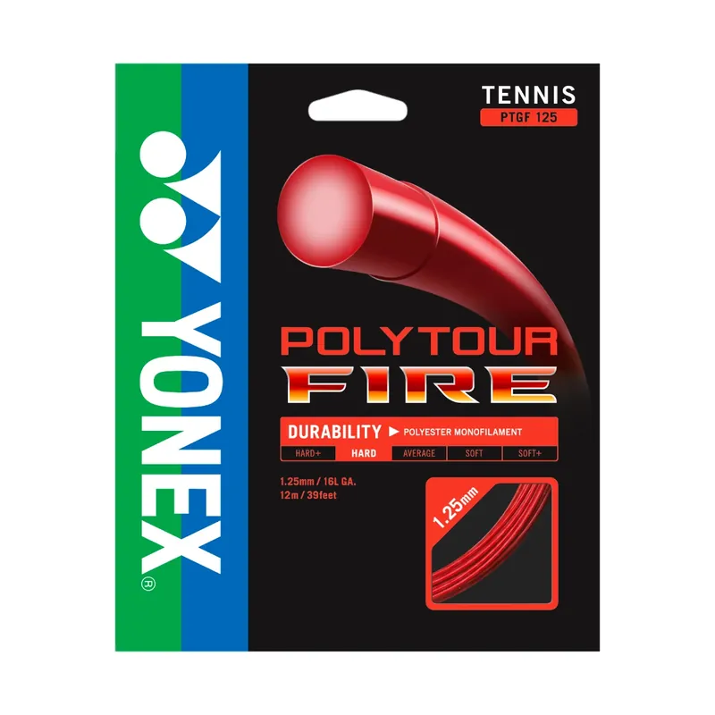 Tenisový výplet Yonex Poly Tour Fire Red (12 m) 1,25 mm Autentický