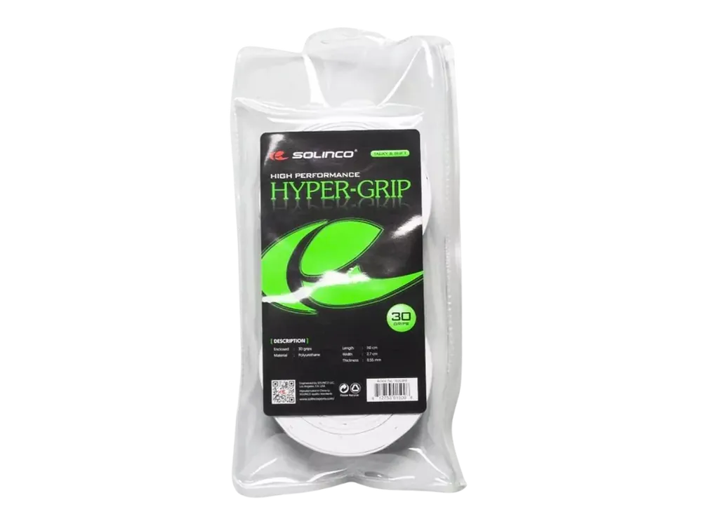 Vrchní omotávka Solinco Hyper Grip 30 Pack White Nakupujte Hned