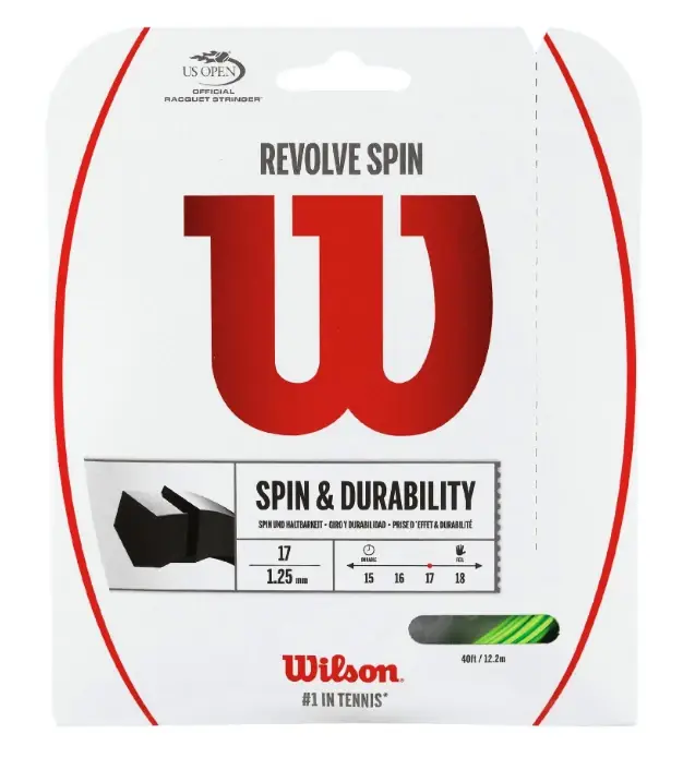 Tenisový výplet Wilson Revolve Spin Green 1.25 mm Sezónní Sleva