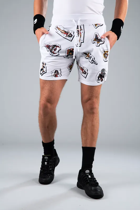 Pánské šortky Hydrogen Tattoo Tech Shorts White S Nakupujte Hned
