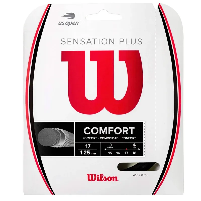 Tenisový výplet Wilson Sensation Plus Black 1.34 mm Značkový