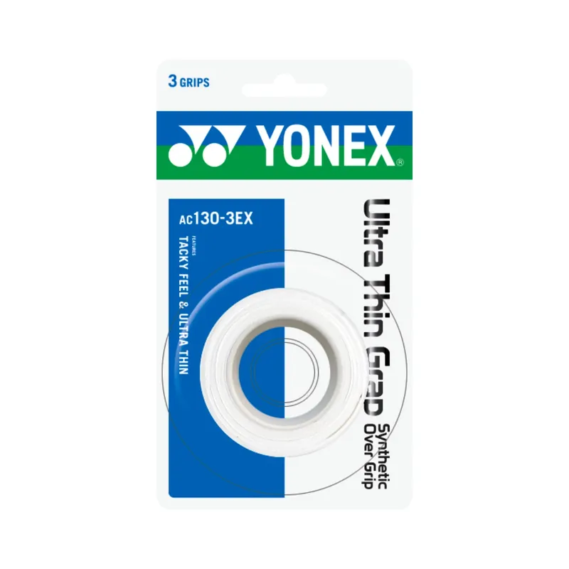 Vrchní omotávka Yonex Ultra Thin Grap White (3 Pack) Novinka