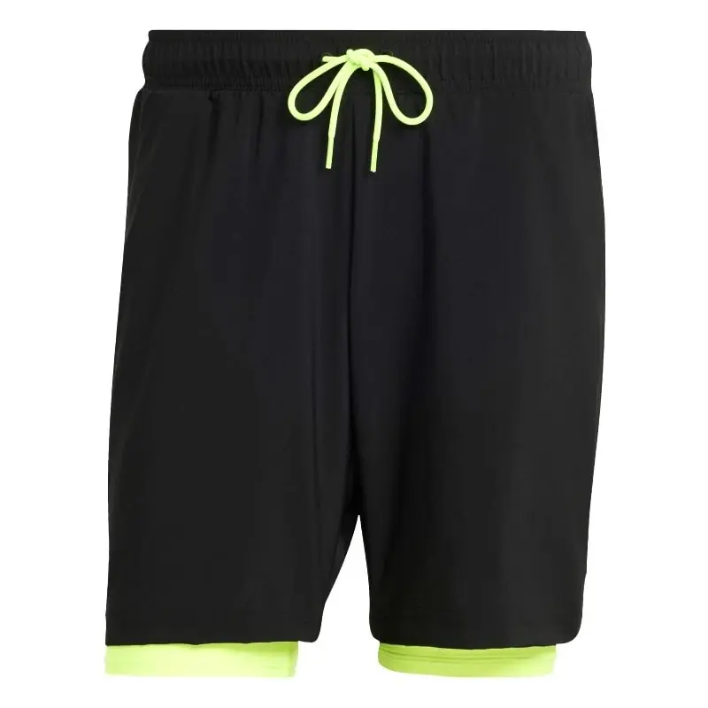 Ihned K Objednání Pánské šortky adidas Club 2In1 Short Black/Lucid Lemon XXL