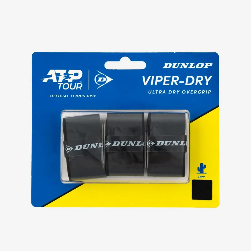 Speciální Cena Vrchní omotávka Dunlop Viper Dry ATP Overgrip Black