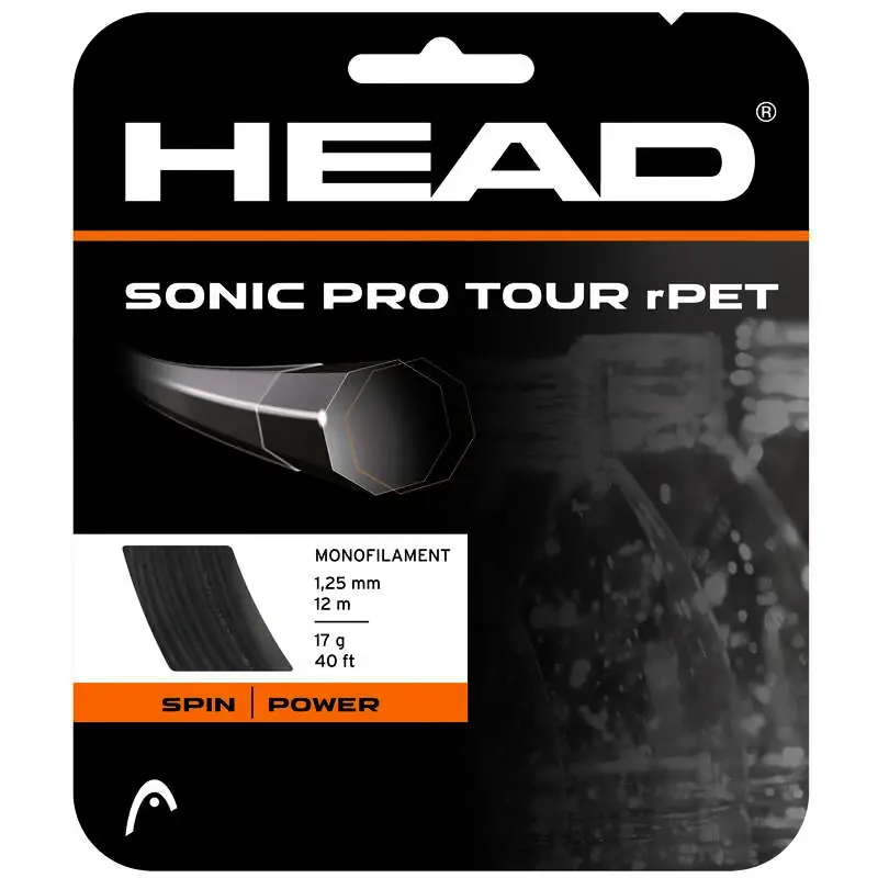 Tovární Cena Tenisový výplet Head Sonic Pro Tour Black Set (12 m) 1,25 mm