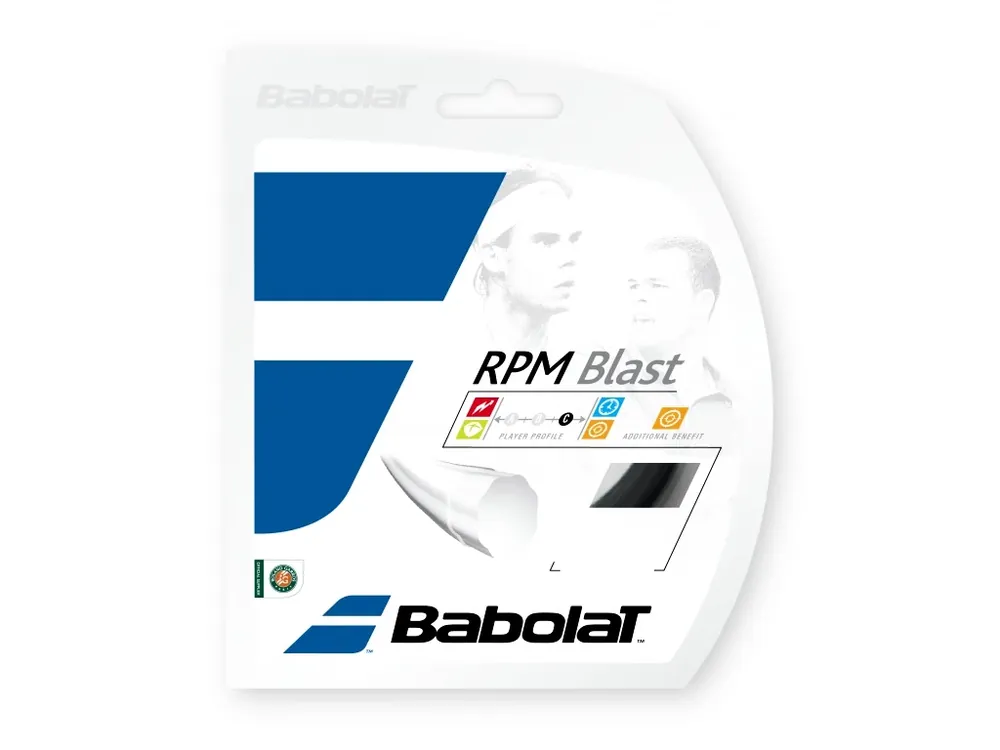 Tenisový výplet Babolat RPM Blast Black 1,20 mm (12,0 m) Nová Kolekce