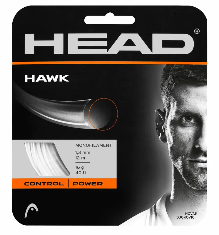 Omezená Nabídka Tenisový výplet Head Hawk White 1.30 mm (12 m)