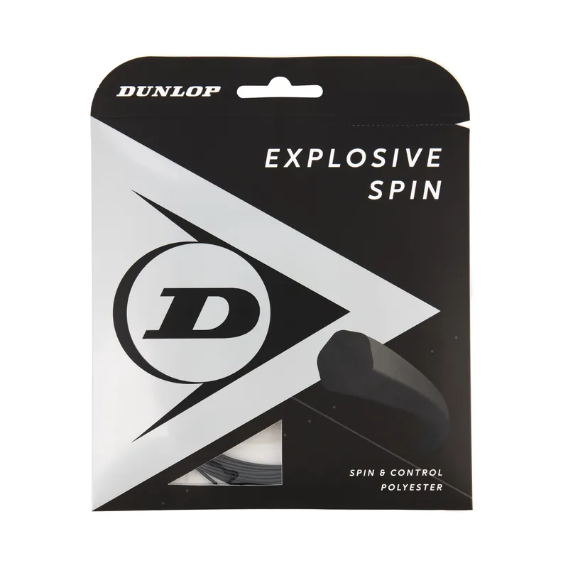 Značkový Tenisový výplet Dunlop Explosive Spin Black 1.25 Set (12 m)