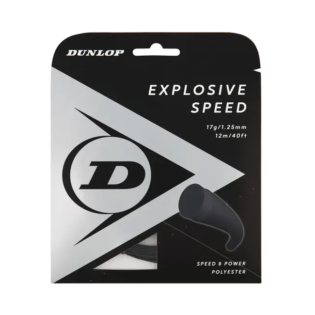 Nová Kolekce Tenisový výplet Dunlop Explosive Speed Black 1.25 Set (12 m)